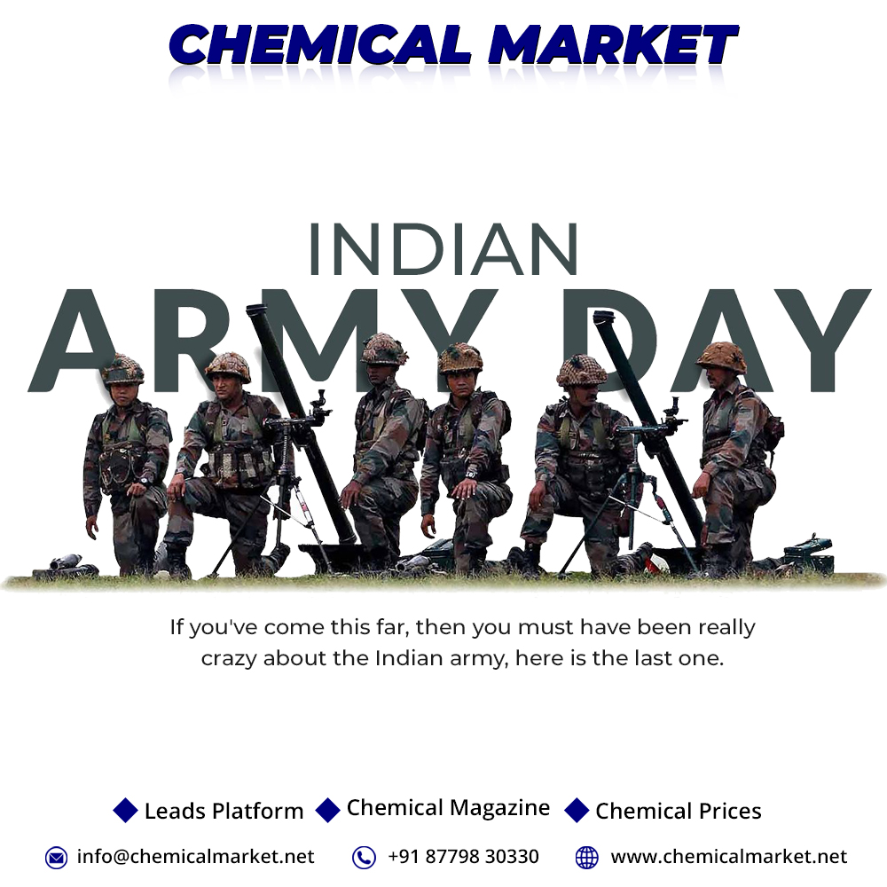 chemicalmarket's tweet image. #indianarmyday #ArmyDay2022 #ChemicalMagazine #chemicalindustry #leadplatform #chemicalprices #chemicalmarket