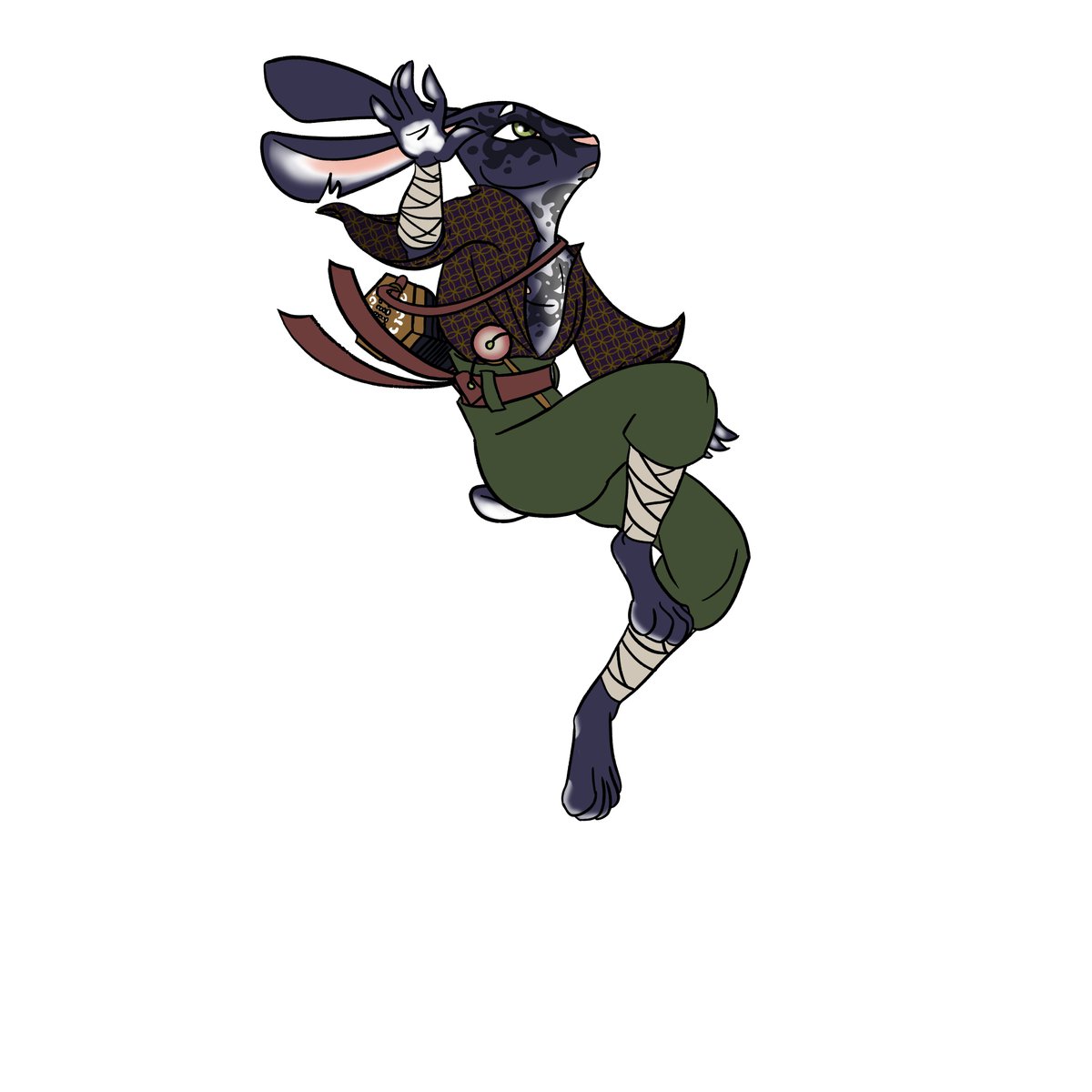 terrastormer's tweet photo. I'm drawing my new #dungeonsanddragons Character, Rex the Harengon Bard/Monk/Rogue ... Why is there a nip slip? That's none of your damn business ...
#digitalart #haregon #characterdesign https://t.co/cQw6FWXNCJ