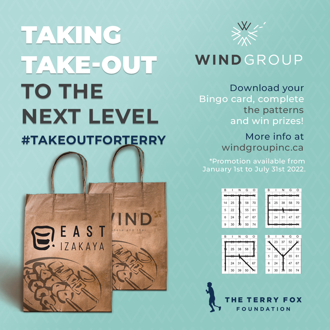 WIND_NIAG's tweet photo. 1,2,3 Bingo!
Take your Take-out to the next level. Download a bingo card from https://t.co/DBjAgS8fm6
and play to win prizes!
*Available until July 31st, 2022. Visit our website for more information.

Help us raise donations for the Terry Fox Run here: https://t.co/0DhtRJrgXD https://t.co/bsg1HXyXef