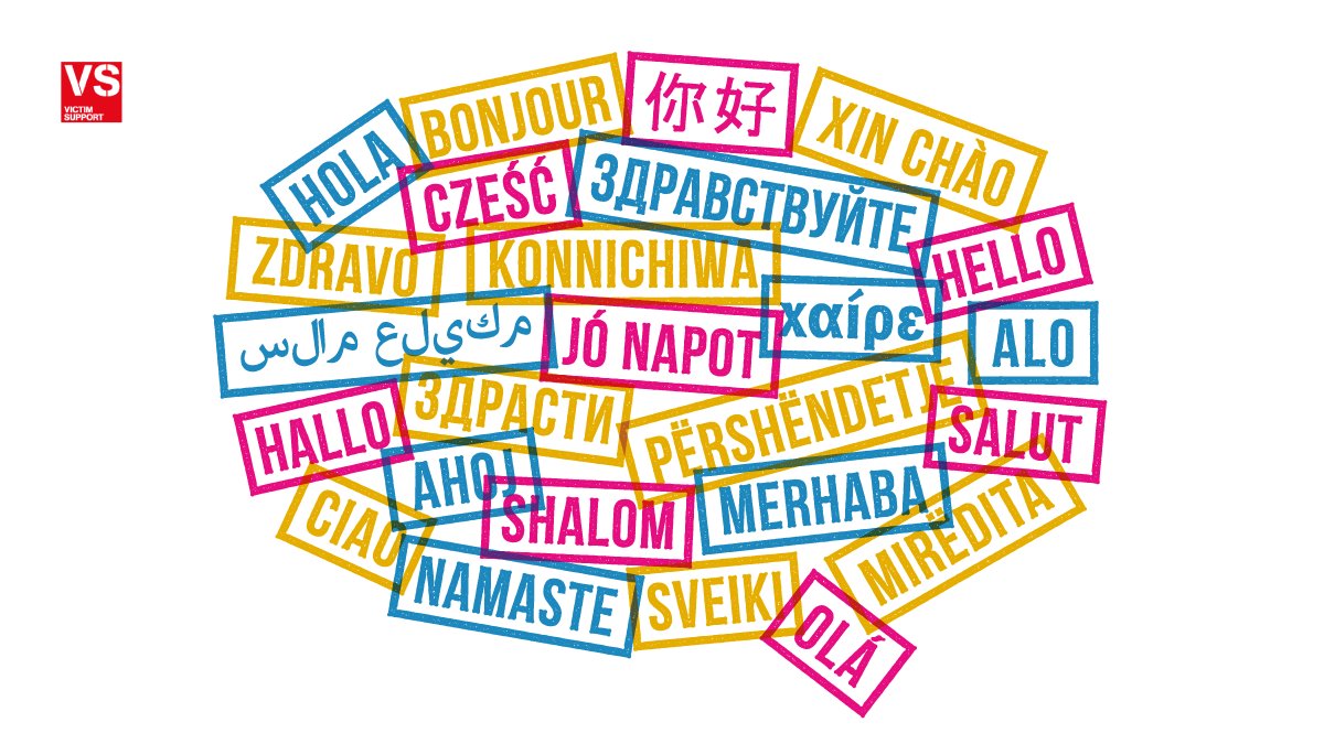 VictimSupport's tweet photo. If you’ve experienced #Crime and English isn’t your first language, we offer interpretation services when you call our Supportline.
Contact us for support, anytime.
📞 08 08 16 89 111
💻 https://t.co/XyEpLOygur
#EqualAccess #RemovingBarriers #Languages #CrimeSupport https://t.co/Arpe8itthv