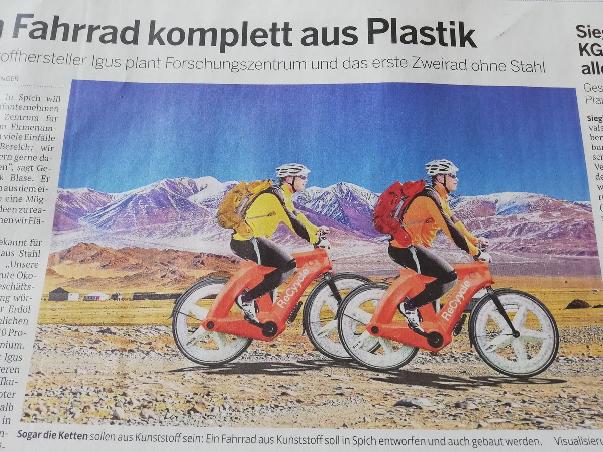 FinjaSmekal's tweet photo. Wo ist da der Sinn von Nachhaltigkeit beim Radfahren? @igus_Inc https://t.co/kE63xihNZA