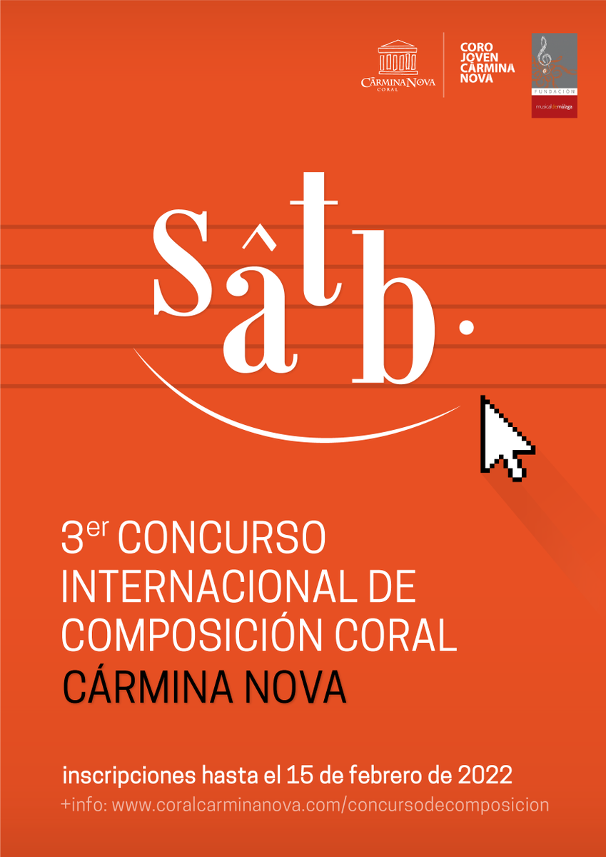 carminanova's tweet photo. ⚠️¡Atención, compositores! Último mes para enviar obras para la 3ª edición de nuestro concurso de composición >
#composicion #composicioncoral #concurso #concursocomposicion
#composition #competition #compositioncompetition https://t.co/H4ao8he1md