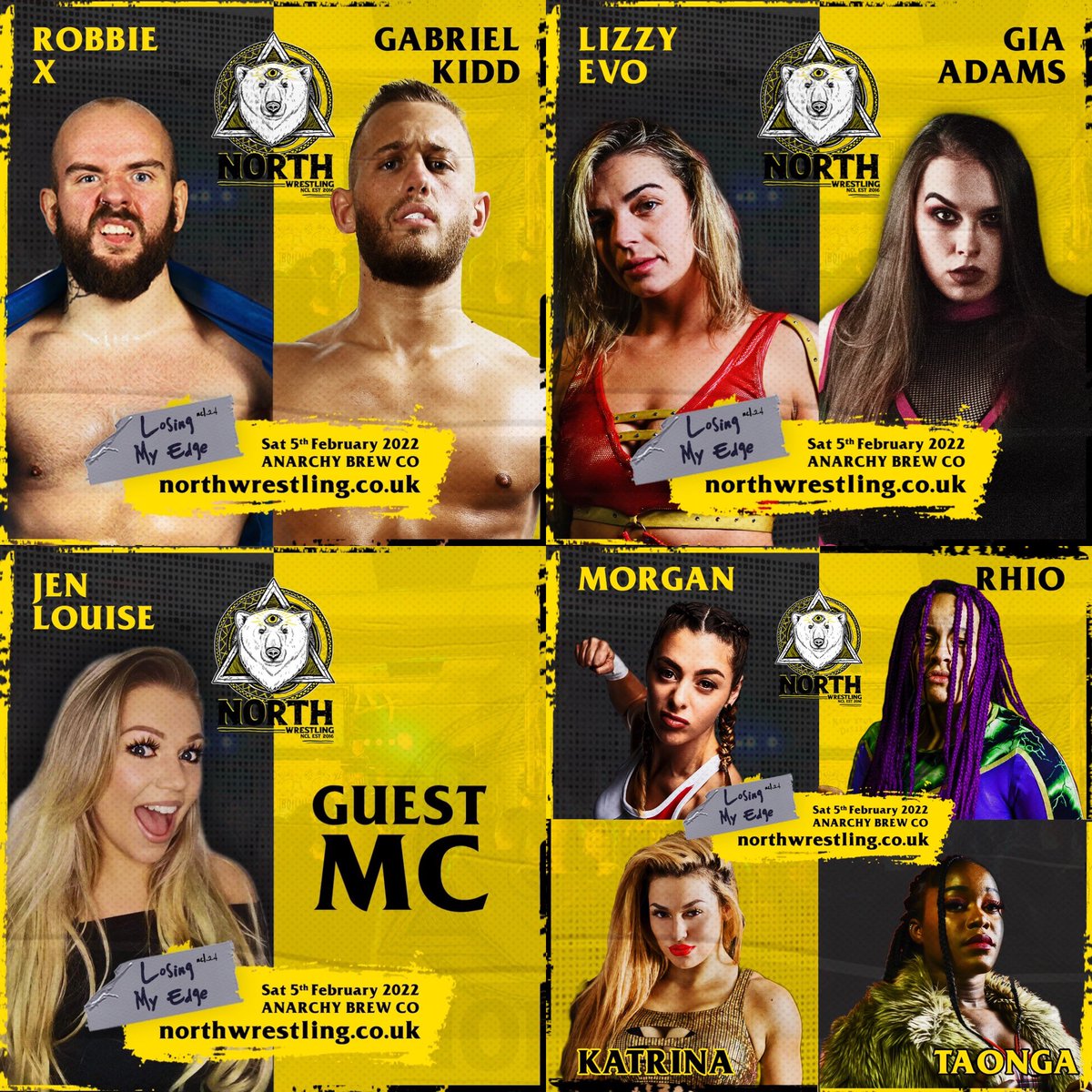 2 matches have been added this week:

@rorywrestler defends his NORTH title against <a href="/Liam_SLTR/">liam slater</a> AND a debuting <a href="/JosephConners/">Joseph Conners</a> 

Tag Team Tourny sees <a href="/ZeoKnox/">Zeo Knox</a> partner with <a href="/Drake_Wrestler/">Drake Wrestler HT 🕸</a> to take on <a href="/ConorRenshaw1/">Conor Renshaw</a> and <a href="/BigLouNixon/">Big Lou Nixon</a> 

TIX northwrestling.co.uk
