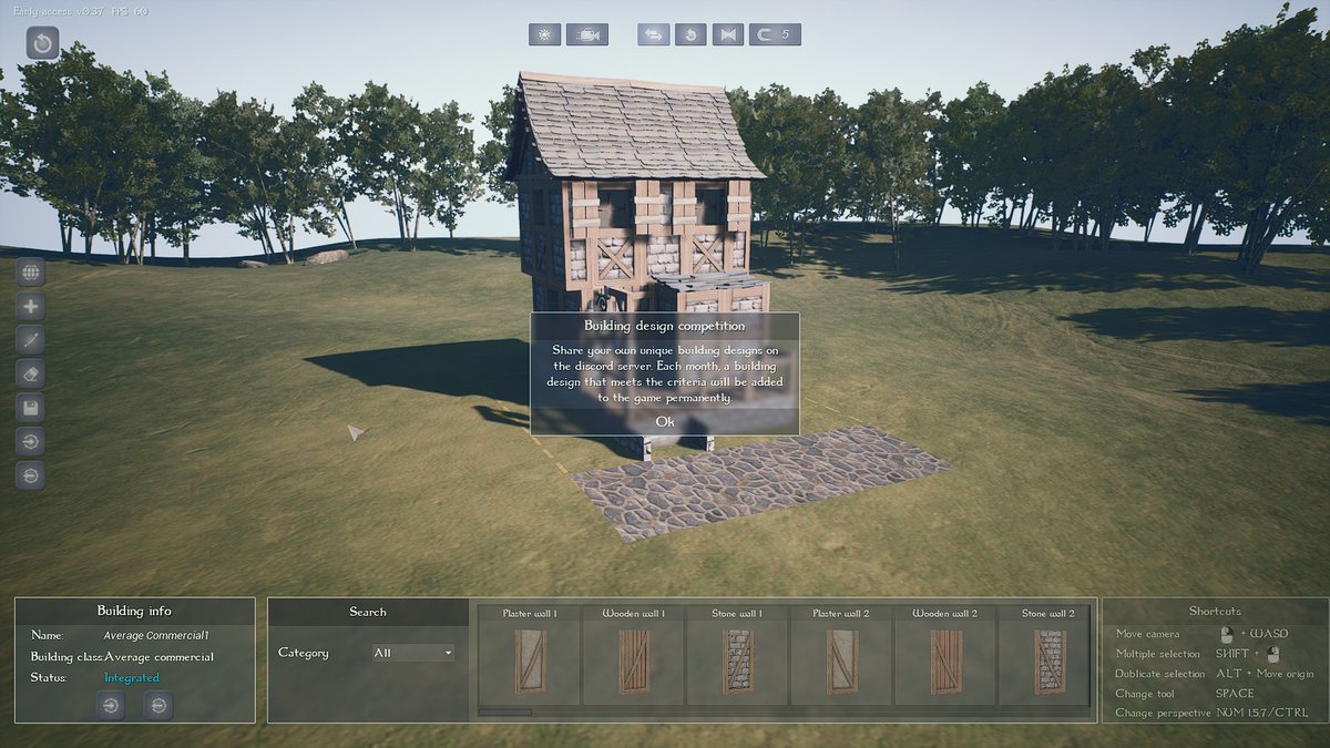 GamesMct's tweet photo. Hello everyone! We're so excited to announce a competition.🎊Each month, one of the buildings designed with the building editor in the game will be selected and added to the game permanently.🤩We look forward to your designs.🏅Design shares will be on discord. Link in comments⬇️ https://t.co/BVomdonIaP