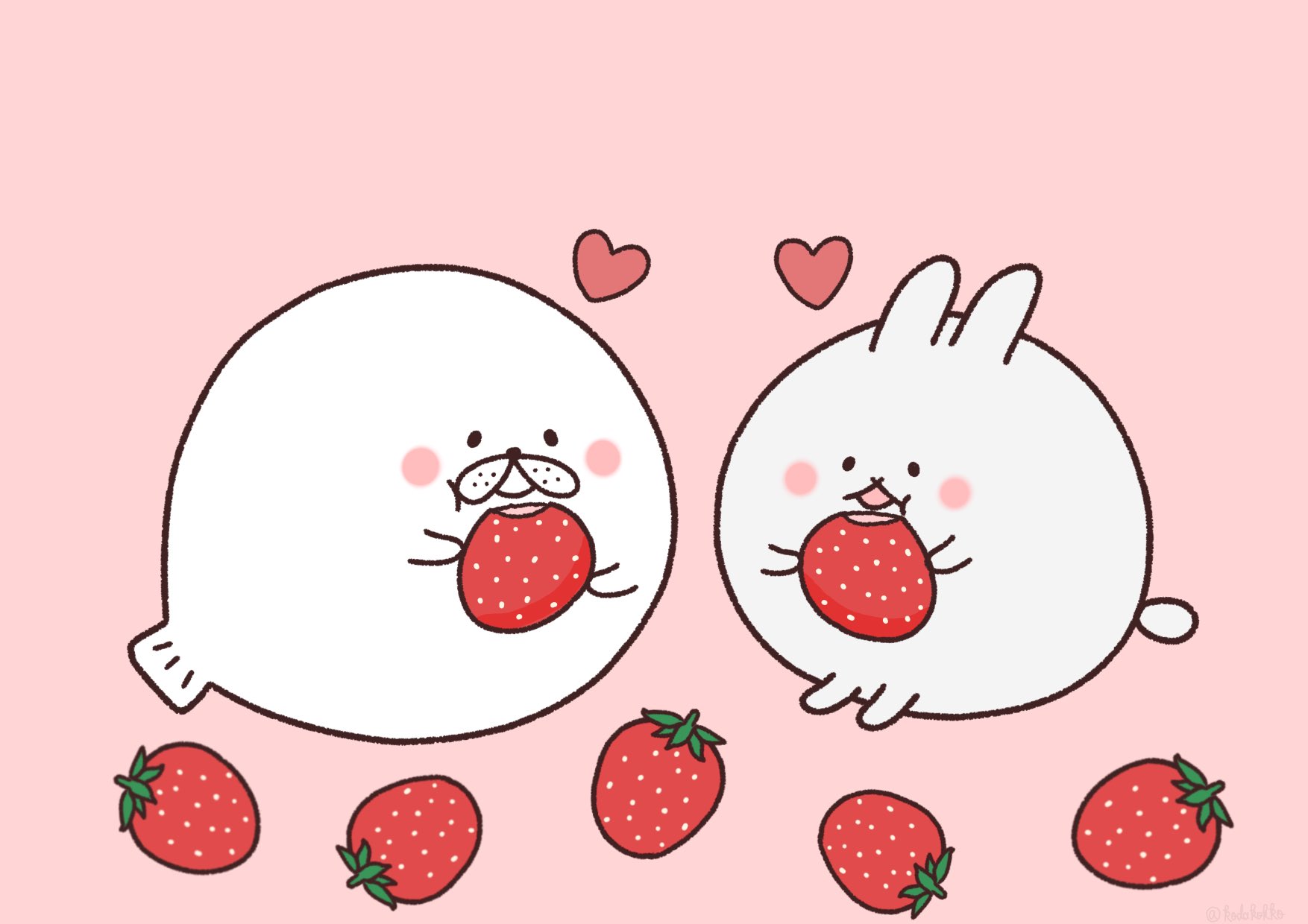 ট ইট র こだこっこ いいいちごの日 いいいちごの日 ゆるい絵 ゆるいイラスト 動物イラスト うさぎ アザラシ まん丸 ほのぼの T Co Extrxxvzzi ট ইট র