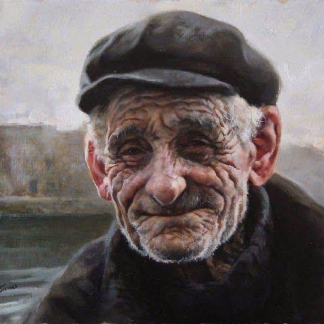 Старик Рыбак картина