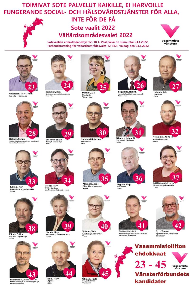 Vaasanvasen's tweet photo. #aluevaalit2022 #sotevaalit #Pohjanmaa #Österbotten
Äänestä - Rösta https://t.co/uadbOK24Lo