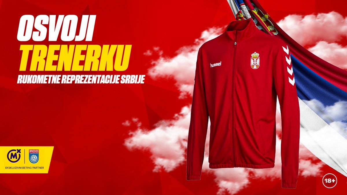 MozzartBet's tweet photo. 🇷🇸Osvoji trenerku rukometaša Srbije🇷🇸

Sve što je potrebno je da: 

• pratiš @MozzartBet ✅

• retvituješ ovu objavu uz quote 🔁

• napišeš koliko golova ćemo dati Hrvatima 

Jedan srećni pratilac koji pogodi osvojiće trenerku rukometne reprezentacije Srbije! 🇷🇸🤾‍♂️ https://t.co/n5PXnZgoVo