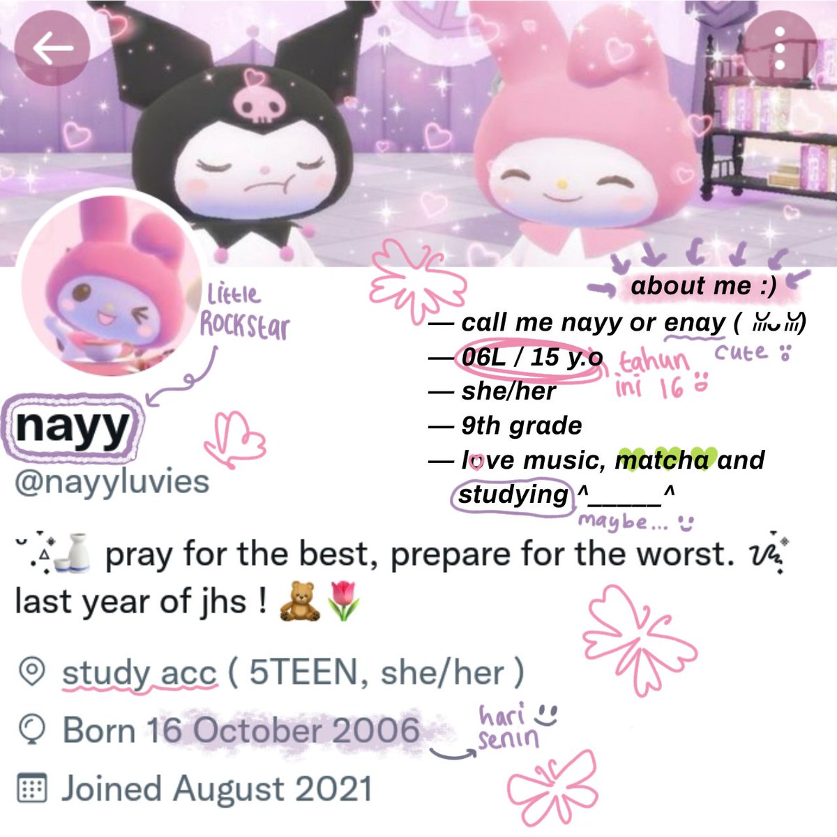 ay0belajar's tweet photo. haloo aku mau cari temen buat ngambis bareng 😆💗 don't be shy to talk with me !! 🧸

bantu rt or like yaa thank youu <3
[ #studyacc #studytwt #AMBISVERSE ] https://t.co/8NorMWLNju