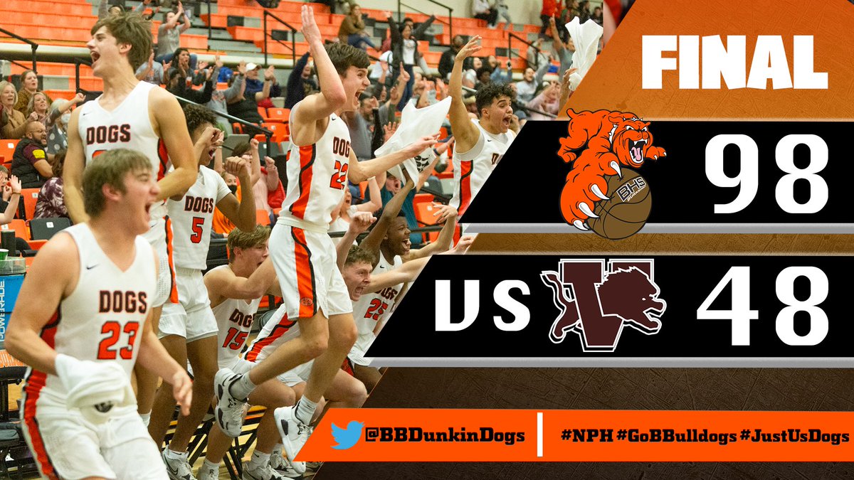 BBDunkinDogs's tweet photo. District Dub Feels 🥳
TJ Newton led with 30
Carlos Vasquez, Parker Allison, and Hayelom Belai each added in 11
#NPH #GoBBulldogs #JustUsDogs https://t.co/24Bp6ylDzy