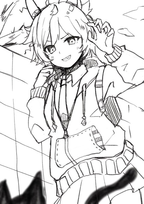 猫に挨拶するウインディちゃん 