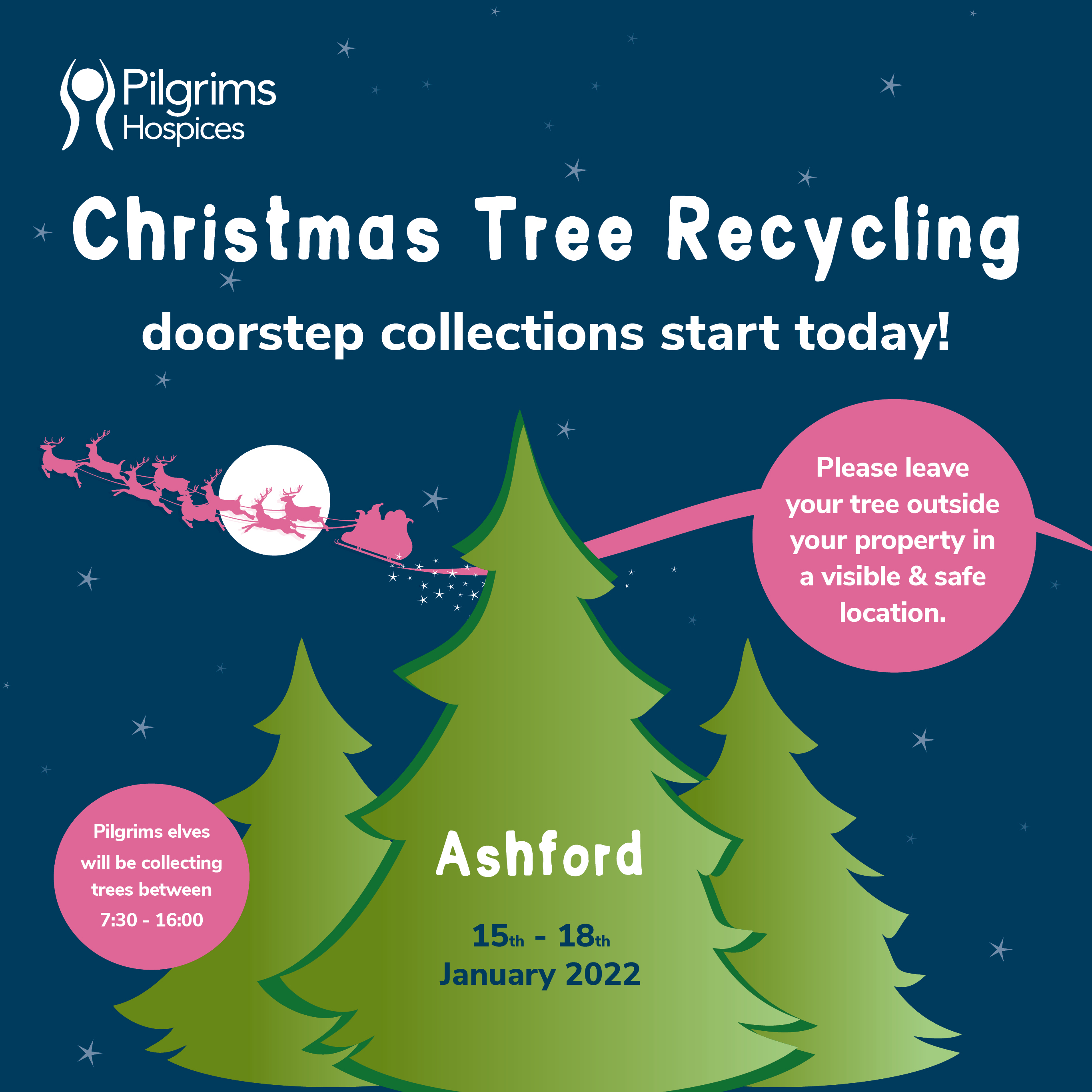 Pilgrims Hospices On Twitter: "#Pilgrimstreerecycling Collections Start Today In The @Ashfordcouncil Area! If You Registered For Pilgrims To Collect + Recycle Your Real Christmas Tree From Your Doorstep, This Is Your Reminder.