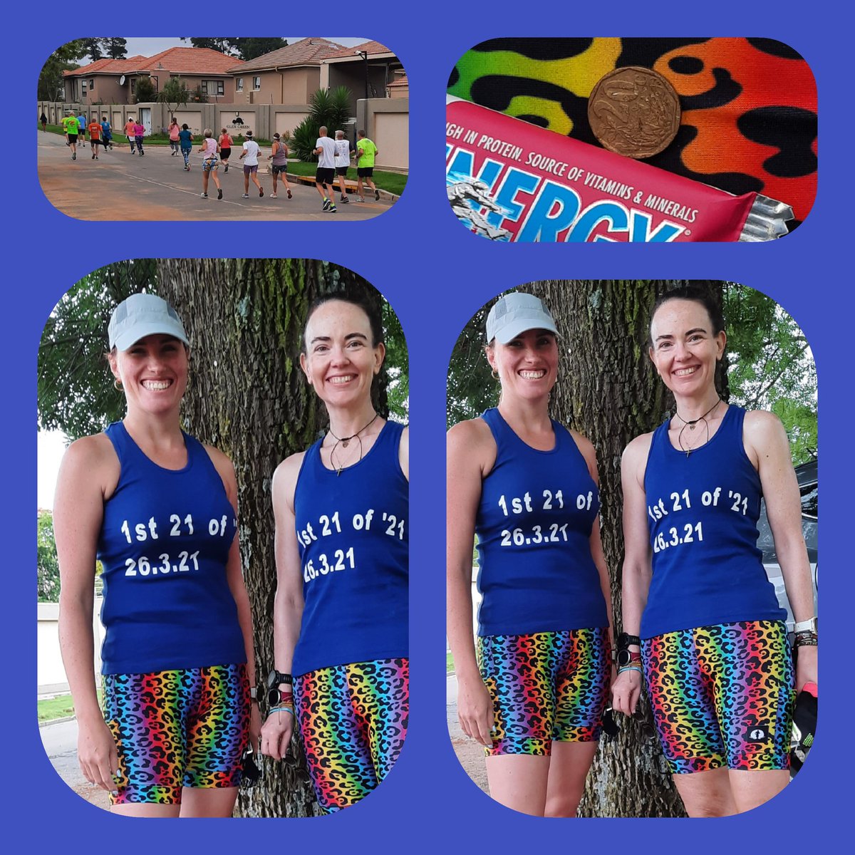 TrainerThee's tweet photo. 1st #HalfMarathon of #2022 successfully completed in our '21 tops! OVER 1600 calories torched, 208m of #ascent, #fastedRun but I really couldn't have eaten anything & it felt remarkably easy...🏅🧁🤩🤸🏻♀️🙃🏁👌📸 #DischemVirtualHalf Well done @amylahner - we made it!!😅🤪😁🌟💫👍🦄 https://t.co/MZdlACzeoc