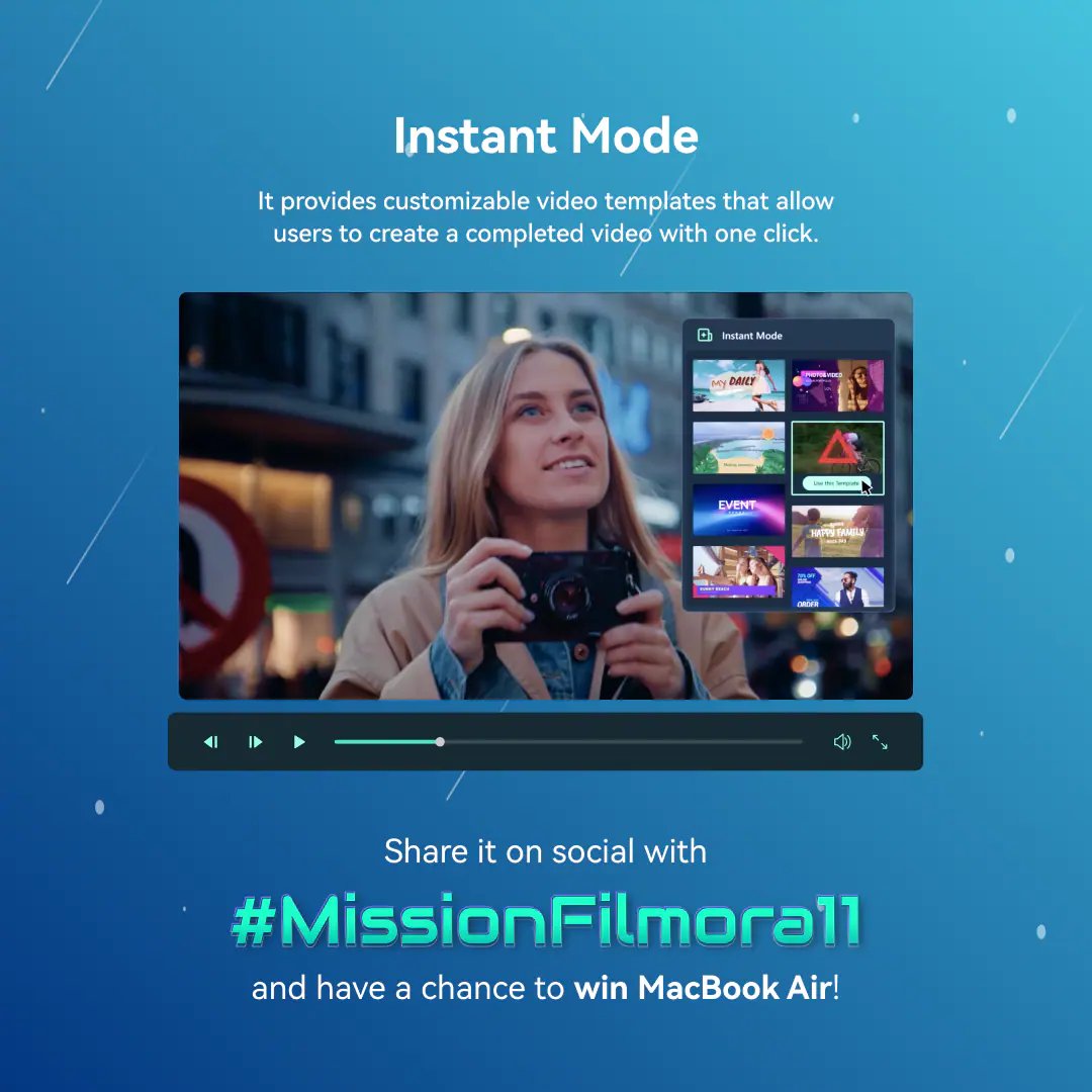 Nobi2015ta's tweet photo. #MissionFilmora11 
1. Instant Mode - customizable video templates
2. InClowdz Drive - uploading and sharing
3. Masks - multiple styles of video overlays
4.Speed Ramping - edit the speed
5.Stock Media - over 10million stock media files. https://t.co/aSAT2gIvUn