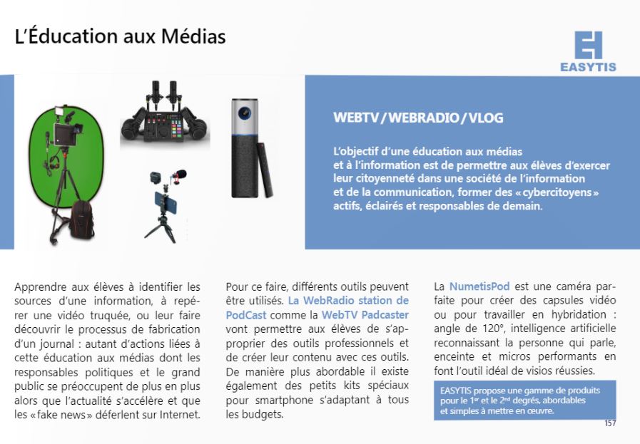 Easytis's tweet photo. 🎧🎤Notre sélection Education aux Médias pour vos établissements scolaires : https://t.co/TmI4GiGbQd
#EMI #VLOG #NUMETIS #EASYTIS #WEBRADIO #WEBTV #PADCASTER https://t.co/7PkSEyXWN5