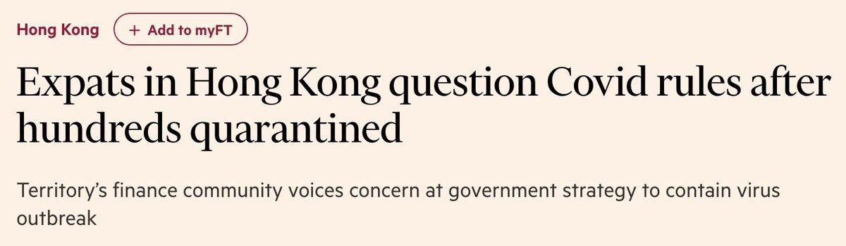TwoCompBlog's tweet image. OK @FT we get it, you don't like the Hong Kong quarantine rules. Can we move on, now?