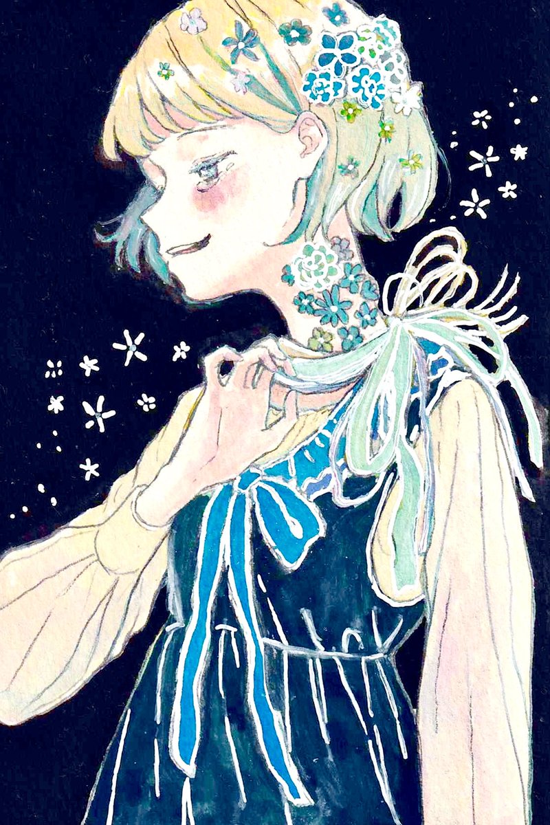 「劣等感で咲く花も好きでいたいから 」|うさこのイラスト