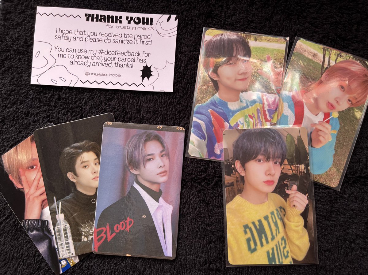 akymloves_enha's tweet photo. heesunwon sg pcs umuwi! 💛 

Thank you my ate d for packing it safelyy &amp; sa mga poging freebies! ilysm ate @only4jae_hope 🤍

 #Deefeedback https://t.co/PD6b2HsCzR