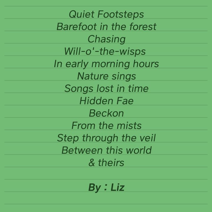 Liz84844815's tweet photo. #Poetry #Poem #BarefootInTheForest #Fae #EarlyMorningWriting
#Nature
๐๐ฑ๐ณ๐ฒ๐ฟ https://t.co/oeyVFVaXKv