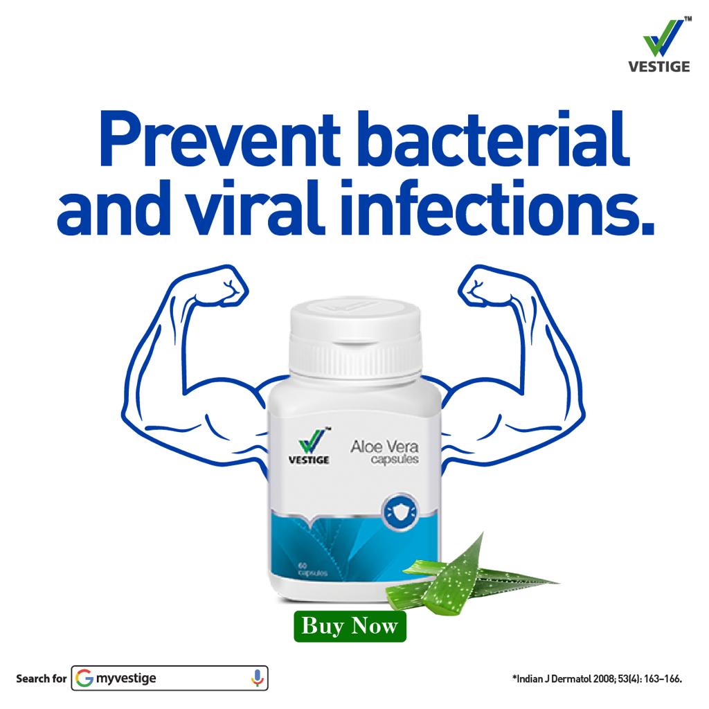 vestigemkt's tweet photo. Prevent bacterial and viral infections!
Take one capsule twice daily of Vestige Aloe Vera capsules✨
Buy: https://t.co/AWXDT2D3Z0
#PreventNotPanic #StayHomeStaySafe
#WishYouWellth https://t.co/1036Eatggl