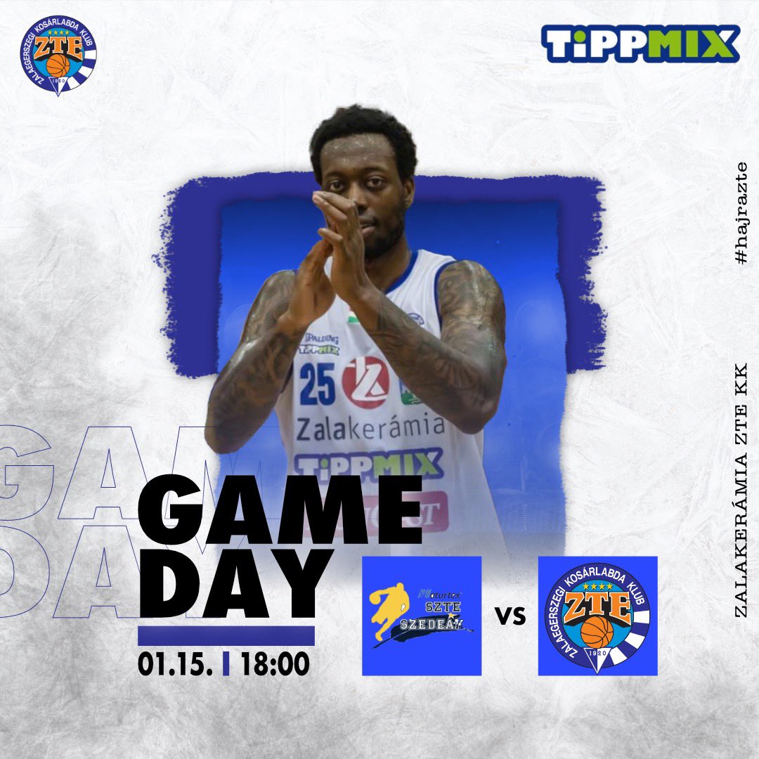 NB1/A Alapszakasz 1️⃣8️⃣. forduló 🔵⚪️
🏀 Naturtex-SZTE-Szedeák - <a href="/zte_kk/">Zalakerámia ZTE KK</a> 
🏢 Szeged Városi Sportcsarnok
⏱ 1️⃣8️⃣: 0️⃣0️⃣

Hajrá Fiúk! 💪🏻

<a href="/zte_kk/">Zalakerámia ZTE KK</a>