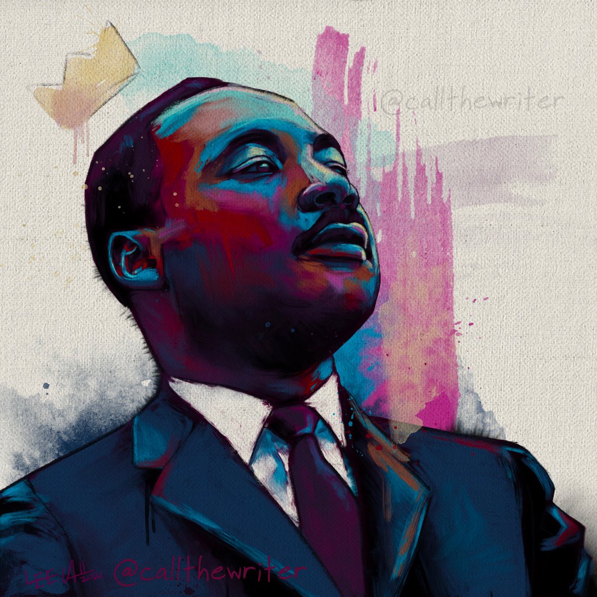 “We must see now that the evils of racism, economic exploitation, and militarism are all tied together. And you can’t get rid of one without getting rid of the other.” ~ Martin Luther King, Jr.

Painted in Procreate 🖤

#MLKDay #MLK #MLKWeekend