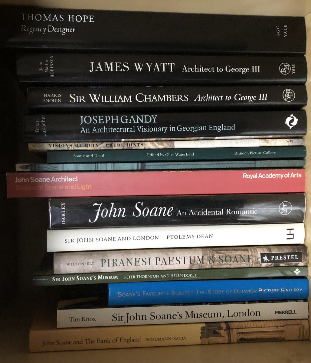 whitegoldsword's tweet photo. Good section in my library on #JohnSoane, #josephGandy, #WilliamChambers, #JanesWyatt and my new book on #ThomasHope. https://t.co/yEAwkbdtKI