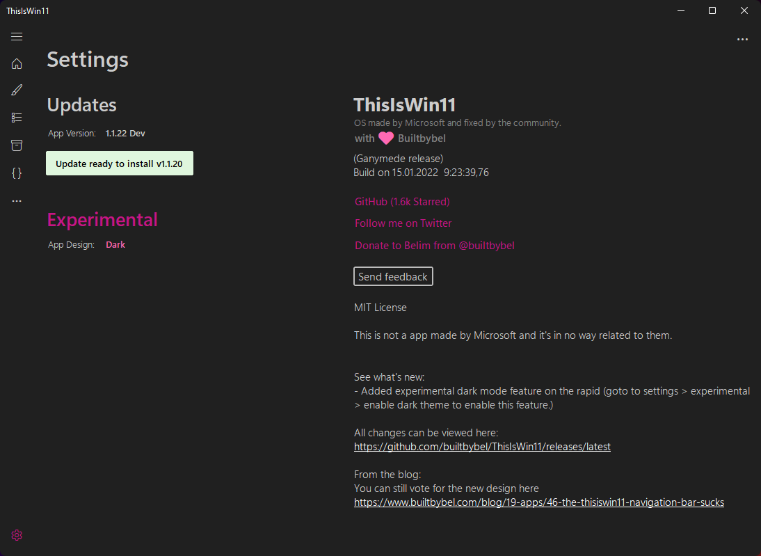 builtbybel's tweet photo. Dark mode on #ThisIsWin11
https://t.co/ASBAdWdtKY
#Windows11 #Microsoft #Dotnet #design #app https://t.co/cTMHjvKU02