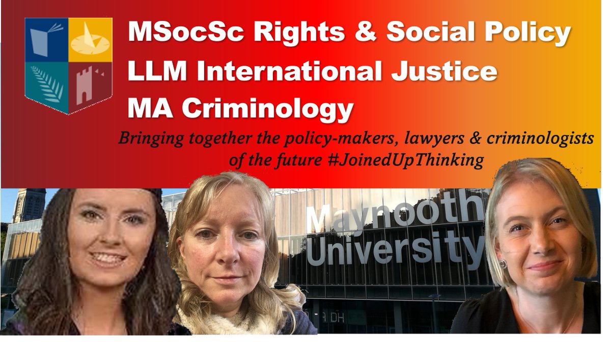 NiamhatMU's tweet photo. Landmark day 4 @MaynoothUniโs #HumanTrafficking module - #badged across #MSocRightsPolicy, #LLMInternationalJustice & #MACriminology - uniting policy-makers lawyers & criminologists of the future. Starts with @Gloriakirwan #SocialWork @CliodhnaMurphy1 @MuireadMurphy @MaynoothLaw https://t.co/J1Q2oPQFx2