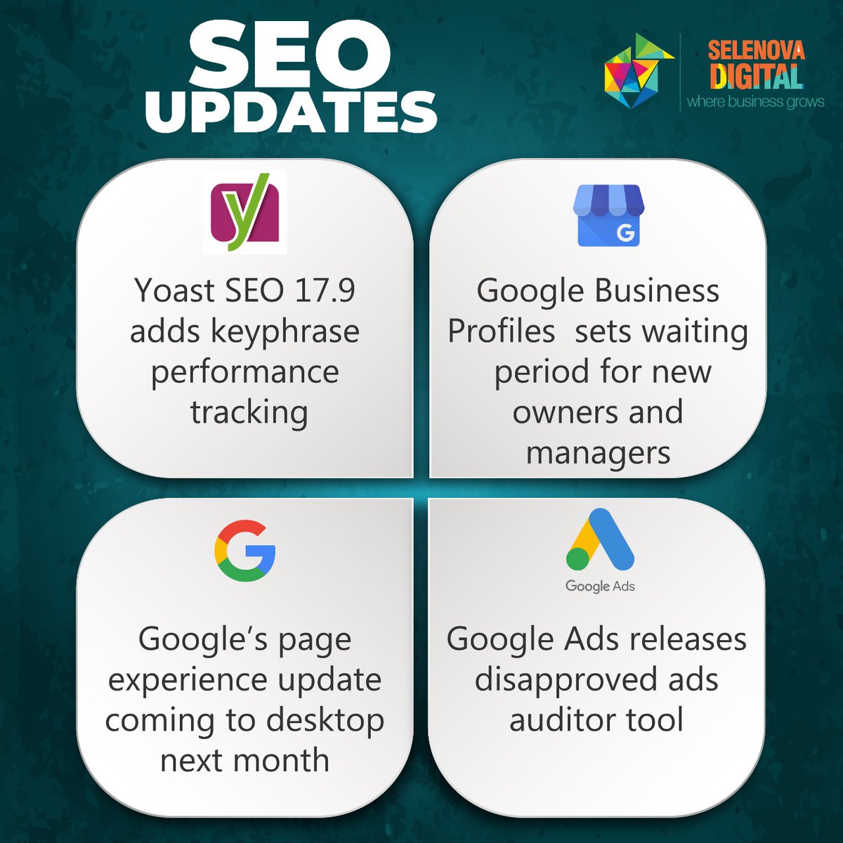 selenovatech's tweet photo. Let's finish your week by knowing the latest SEO updates!!!
As SEO is also a significant part of the process!!!

#seo #seoupdate #seoupdates #updateseo #Updates #updateonseo #selenova #followus https://t.co/ySWX660hTJ