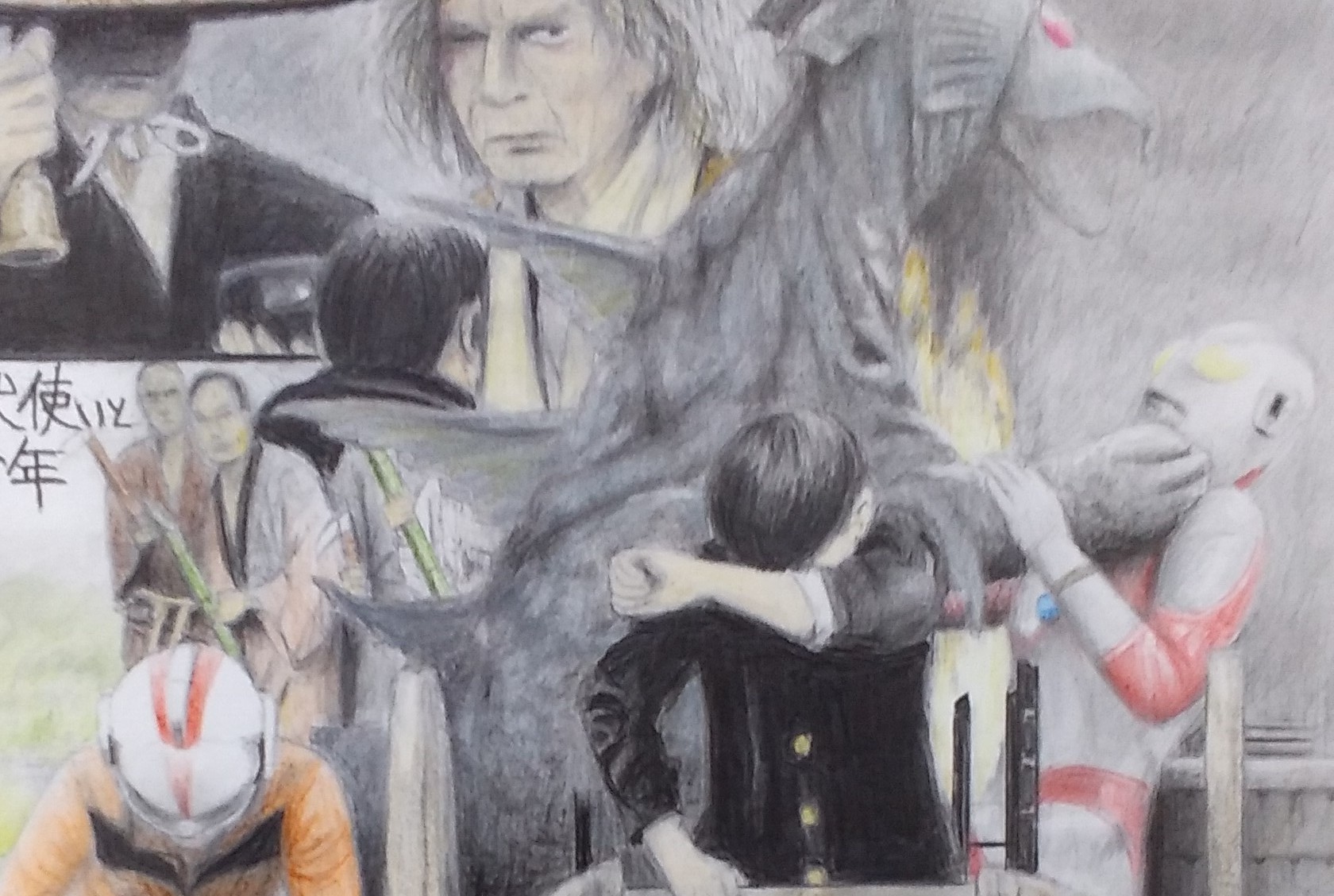 こなもん 新年なので改めて自己紹介させていただきます 映画 特撮イラストや時々わけのわからないオリジナルを描きます よろしくお願いします 絵描きさんと繋がりたい アトリエの系譜 絵 イラスト 映画 特撮 時代劇 昭和レトロ T