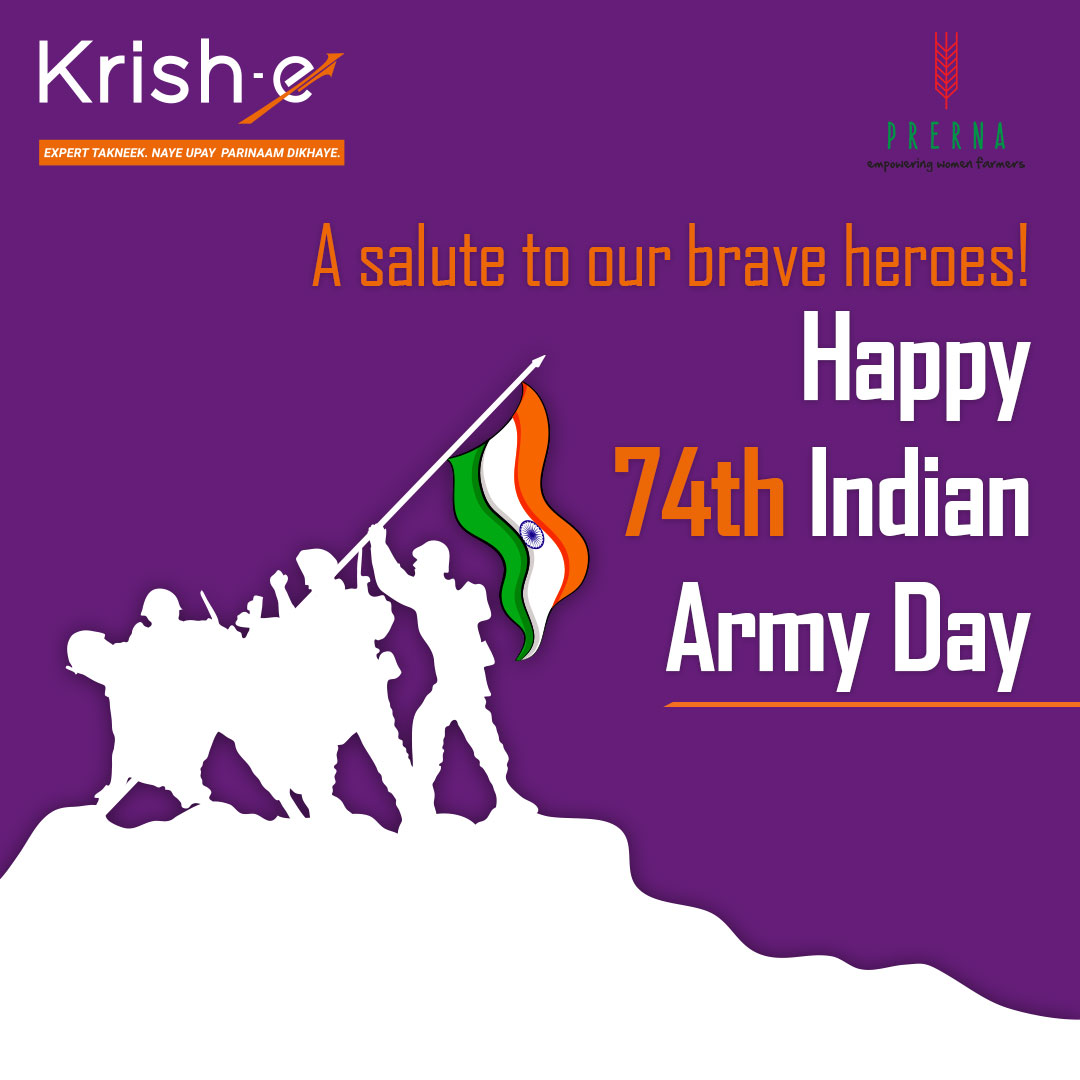 Krish-e salutes those brave and courageous heroes who keep their lives on line every day! Happy 74th Indian Army Day to all!