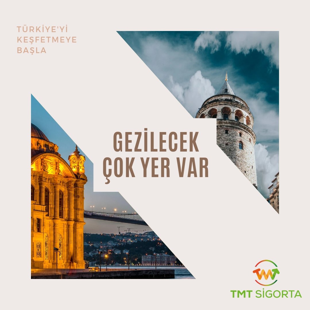 Gezilecek çok yer var. Tmt Sigorta ile keşfetmeye devam et.