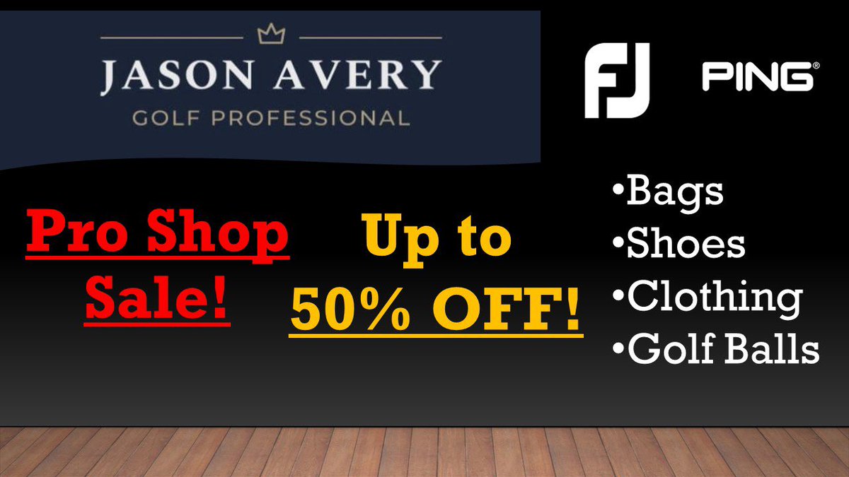 Tauntongolf's tweet photo. PRO SHOP SALE 🔥
Huge savings to be made in @JAVERY2011 Pro Shop SALE.
Call in today!
#TandP⛳️ #ProShopSale https://t.co/JryRV1Jxx8