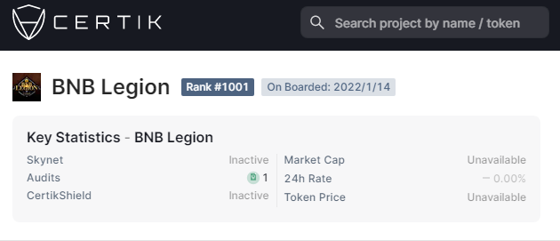 BNBLegion's tweet photo. Thanks to @certik_io❤️

Audit report has established.👏
Click the following link to check the report.👀
https://t.co/j7cGhBURV0
#BNBlegion $BLGN #GameFi #NFT https://t.co/44v7fs7SAU