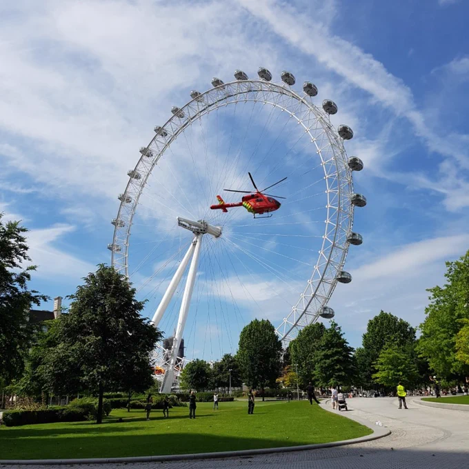 Image from London's Air Ambulance Charity (@LDNairamb)
