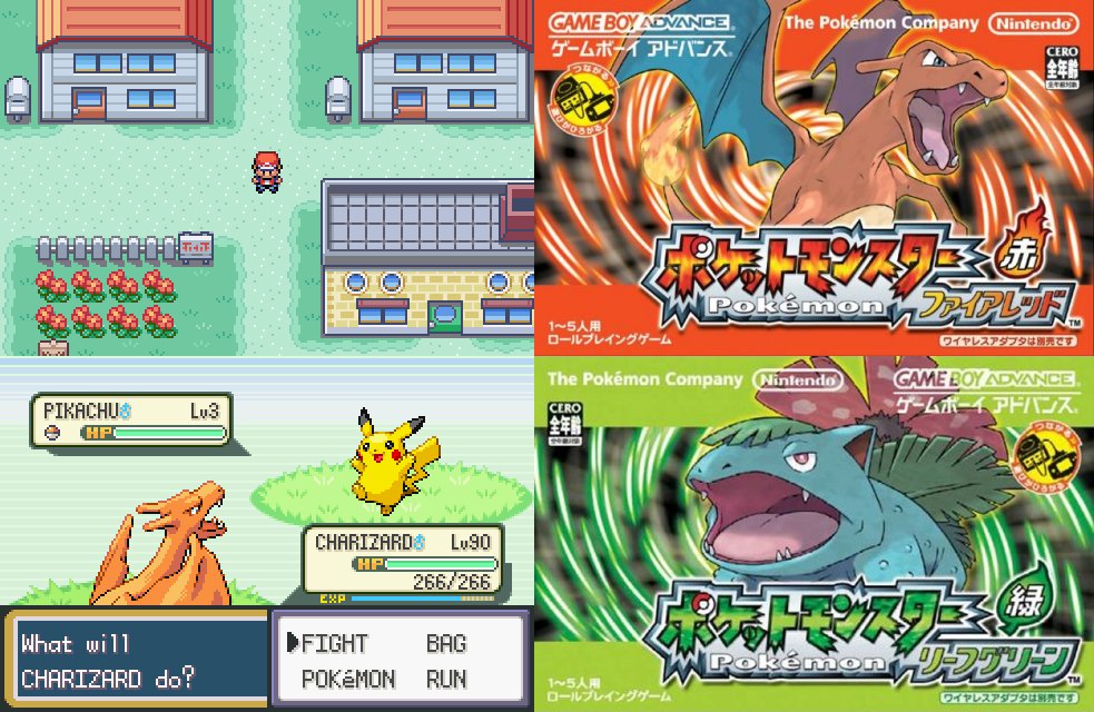 SerebiiOTD's tweet photo. On this day in 2004, 18 years ago, Pokémon FireRed &amp; LeafGreen were first released.

These games were the first Pokémon remakes and featured a retelling of the original journey through Kanto with the addition of the Sevii Islands

https://t.co/mrWoYaLLFr https://t.co/KZHIIEfd0V