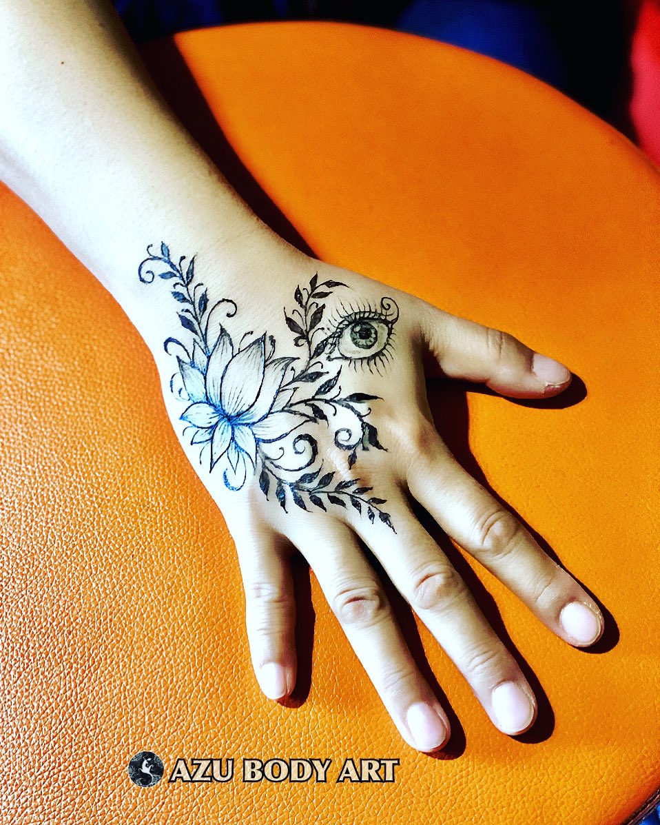 Azu Body Art ジャグアタトゥー 大阪 ヘナタトゥー大阪 １５分で完成できるデザインを ジャグアタトゥー大阪 ジャグア ジャグアタトゥー メヘンディ ヘナタトゥー ヘナアート ボディーアート ボディーペイント フェイクタトゥー 消える