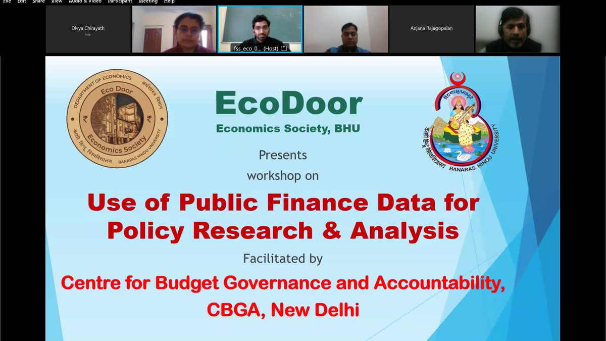 CBGA India (@cbgaindia) on Twitter photo CBGA facilitated a workshop on Use of Public Finance Data for Policy Research & Analysis for Economics students of <a href="/bhupro/">BHU Official</a>. The session was organised by EcoDoor, the Economics Society of BHU. CBGA facilitated a workshop on Use of Public Finance Data for Policy Research & Analysis for Economics students of <a href="/bhupro/">BHU Official</a>. The session was organised by EcoDoor, the Economics Society of BHU.