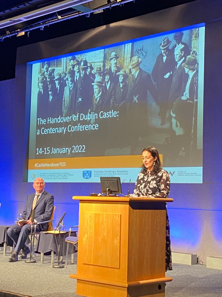An honour to speak today at The Handover of Dublin Castle, A Centenary Conference hosted by <a href="/tcddublin/">Trinity College Dublin</a> @ The Printworks, <a href="/dublincastleopw/">Dublin Castle</a>

Academic exploration &amp; debate is important in helping us understand the journey our country has taken #CastleHandoverTCD