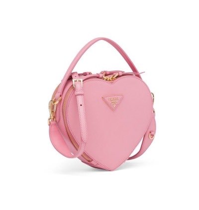 bottegalolita's tweet photo. Prada pink heart-shaped bag https://t.co/DYHciMJ76x