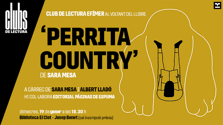 bibelclot's tweet photo. ❗❗El proper dimecres 19 de gener ens visita la #SaraMesa per comentar el seu últim llibre #PerritaCountry, il•lustrat per Pablo Amargo i editat per l’Editorial @paginasdeespuma 
📚 L'autora conversarà amb @a_llado, periodista i escriptor.
Entrada lliure. Cabuda limitada. https://t.co/98XFj1Wxv5