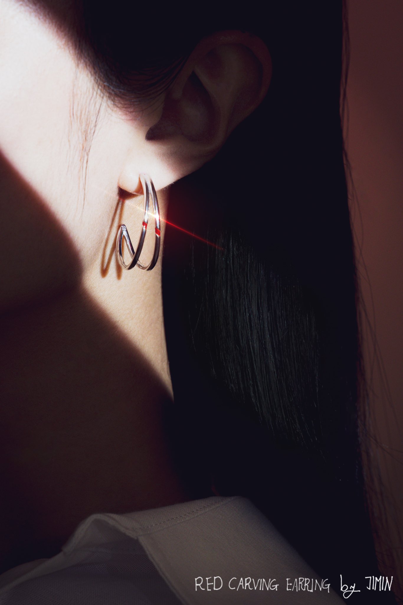 BTS ジミン RED CARVING EARRING ピアス イヤリング