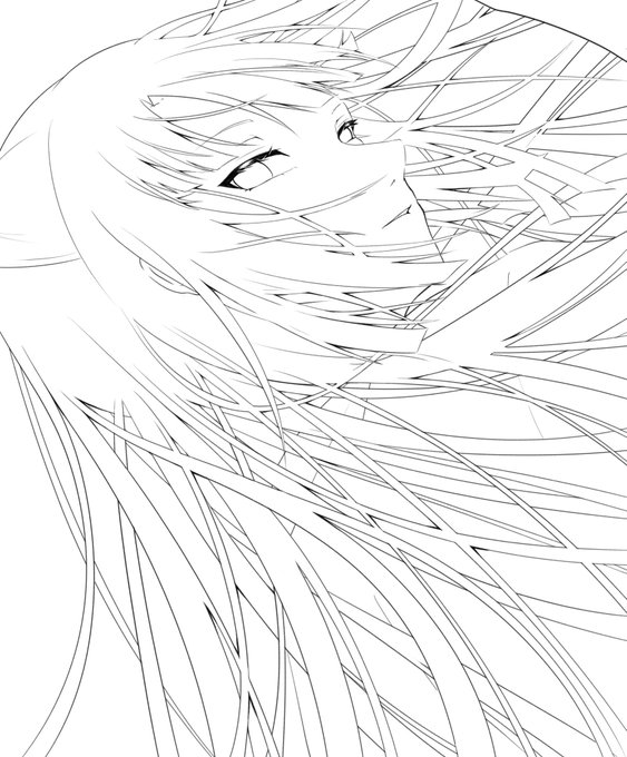 髪の毛描くの楽しかったんじゃ〜 