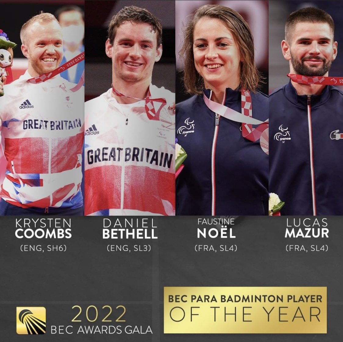 krysten_coombs's tweet photo. What a privilege to be nominated for @EuropeBEC Para Badminton Player of the Year Award! A big thank you for the nomination and to everyone for your ongoing support! #fzforza #uksport #paralympics #Paris2024 #parabadminton #bwf #solibad #parasport #ParalympicsGB https://t.co/MSQfMiNh4P