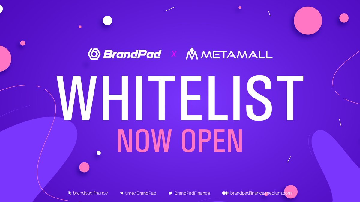 We are so happy to announce that our 
<a href="/Metamall_io/">Metamall</a> Private Sale whitelist is now open🔥 

Join here: 
sweepwidget.com/view/47961-yl3…

#BrandPad #Metamall #PrivateSale