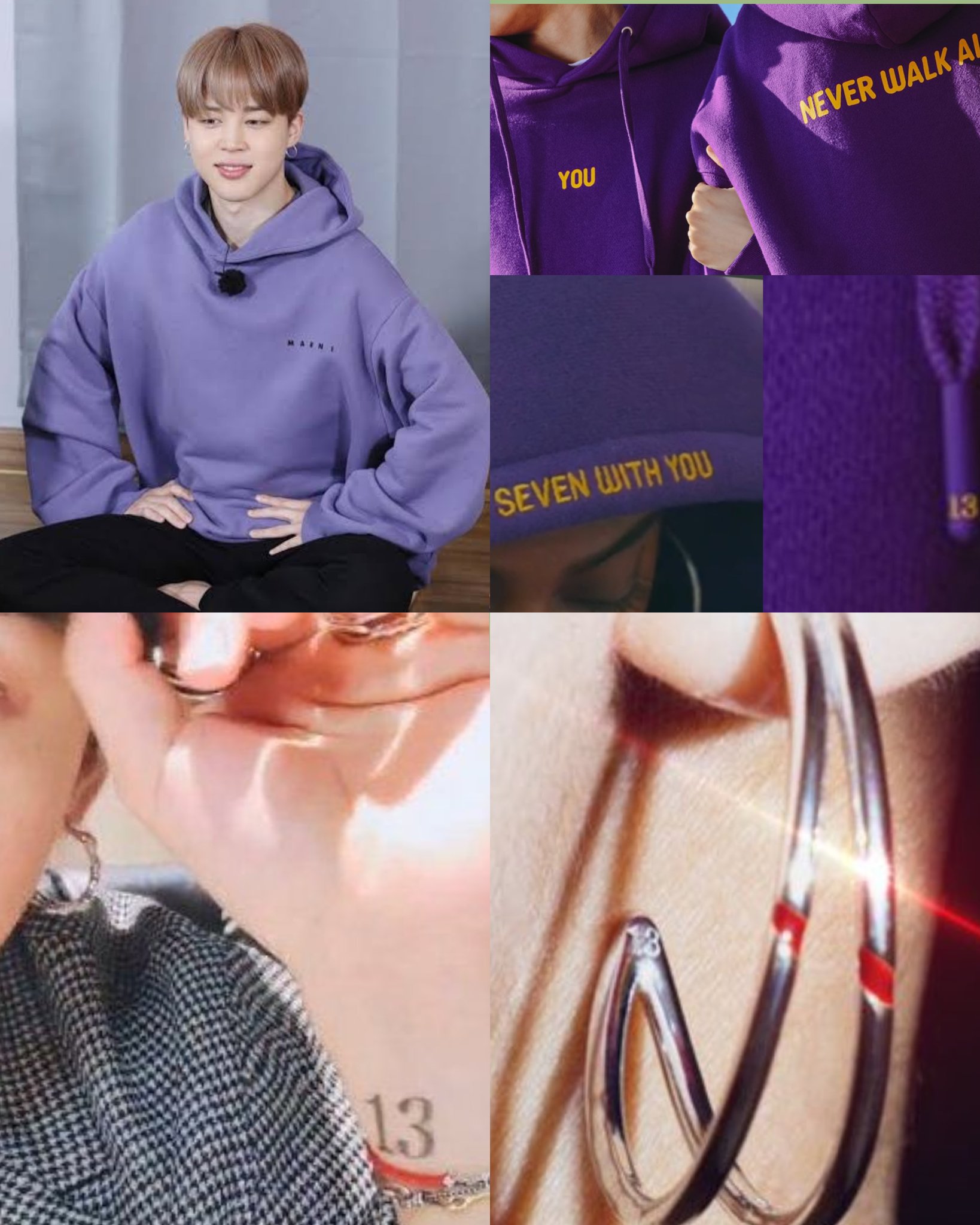 Jimin Seven With You Hoodie You Never Walk Alone BTS Merch 