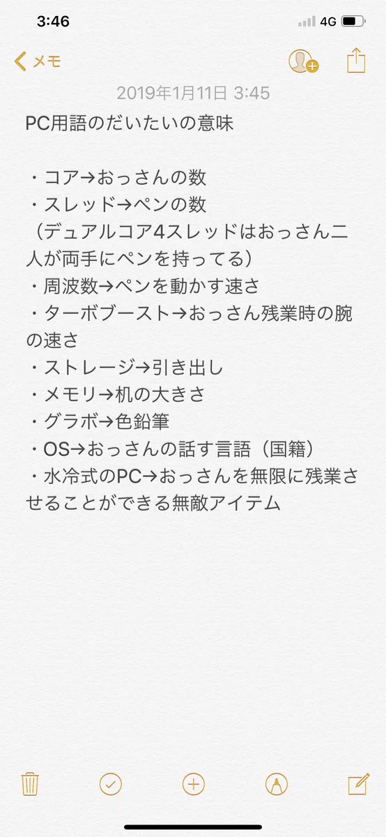 PC用語は難しい？そんな時はPCのスペックをおっさんに例えて解説！