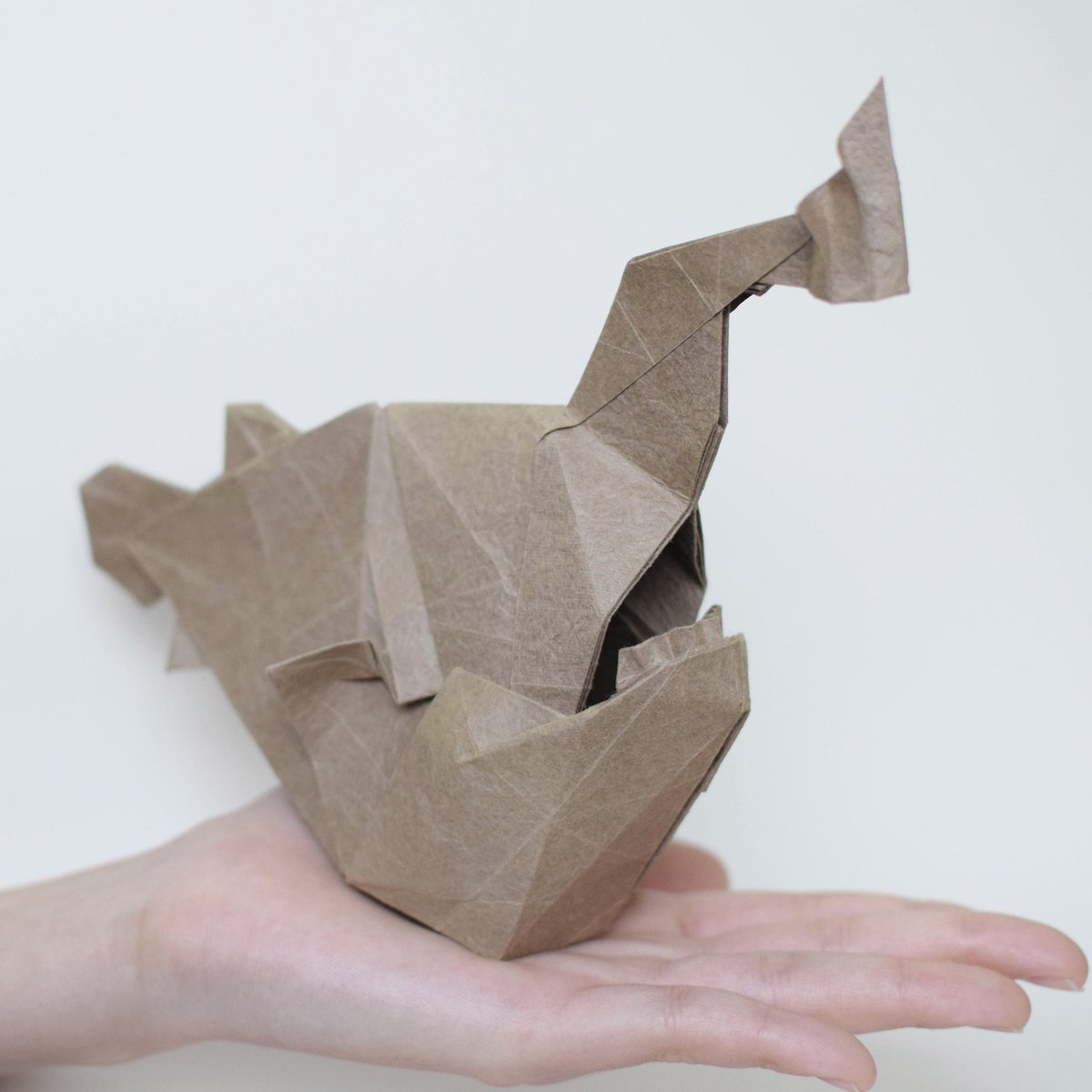 創作　チョウチンアンコウ/footballfish   
不切正方形一枚

#折り紙作品