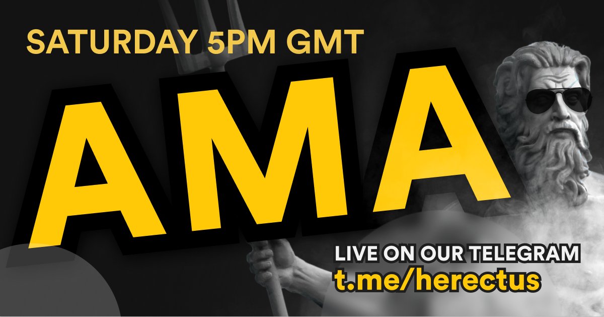 Herectus - Join🔥$BIGD🔥AMA!

Join AMA today at 5pm UTC at our telegram group!

We will reveal the Secret code and reward most active members with 500.000 $BIGD tokens!

WL spots competition:
sweepwidget.com/view/47757-xey…

#BIGD #BSC #100xGems #Herectus #crypto #presale #pinksale